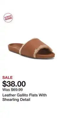 TJ Maxx Leather Gallito Flats With Shearling Detail offer