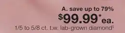 JC Penney 1/5 to 5/8 ct. t.w. lab-grown diamond§ offer