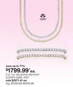 JC Penney 5 ct. t.w. lab-grown diamond‡ offer