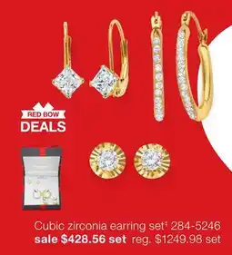 JC Penney Cubic zirconia earring set offer