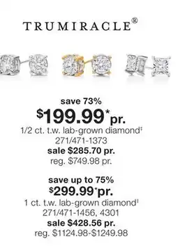 JC Penney Trumiracle 1/2 ct. t. w. lab-grown diamond offer
