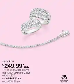 JC Penney 1 to 2 ct. t.w. lab-grown diamond§ offer