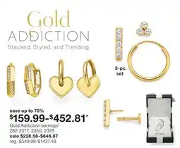 JC Penney Gold Addiction earrings‡ offer