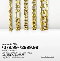 JC Penney Men's bracelets‡ offer