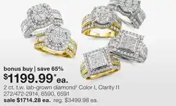 JC Penney 2 ct. t.w. lab-grown diamond‡ Color I, Clarity I1 offer