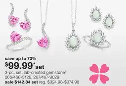 JC Penney 3-pc. set lab-created gemstone§ offer