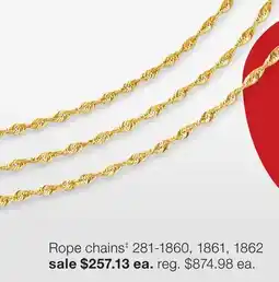 JC Penney Rope chains‡ offer