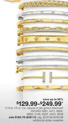 JC Penney 1 to 1/2 ct. t. w. natural or lab-grown diamond § offer