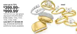 JC Penney 1/3 to 2 ct. t.w. lab-grown diamond‡ offer