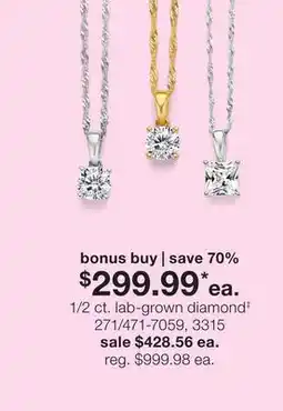 JC Penney 1/2 ct. lab-grown diamond‡ offer