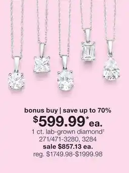 JC Penney 1 ct. lab-grown diamond‡ offer