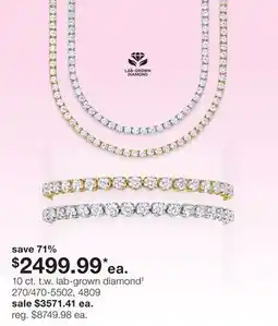JC Penney 10 ct. t.w. lab-grown diamond‡ offer
