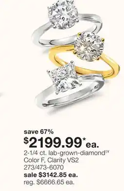 JC Penney 2-1/4 ct. lab-grown-diamond◊¥ offer