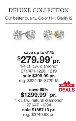 JC Penney 1/4 ct. t.w. diamond◊ offer