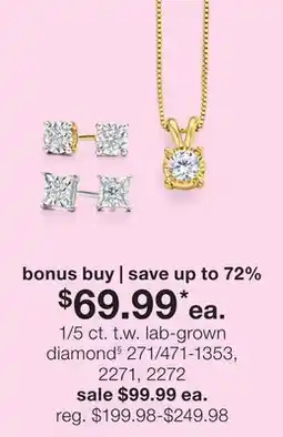 JC Penney 1/5 ct. t. w. lab-grown diamond § offer