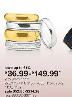 JC Penney 2 to 6mm ring§Ħ offer