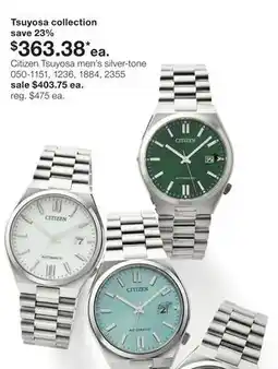JC Penney Citizen Tsuyosa men's silver-tone offer