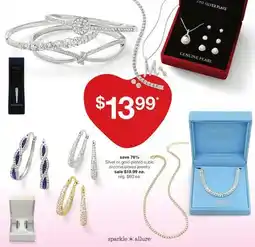 JC Penney Silver or gold-plated cubic zirconia boxed jewelry offer