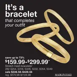 JC Penney Stretch mesh bracelets‡ offer
