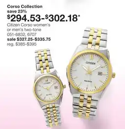 JC Penney Citizen Corso women's or men's two-tone offer