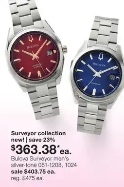 JC Penney Bulova Surveyor men's silver-tone offer