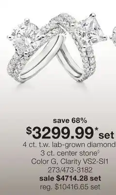JC Penney 4 ct. t.w. Lab-grown Diamond offer