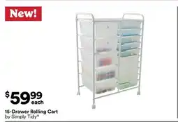Michaels 15-Drawer rolling Cart by Simply Tidy offer