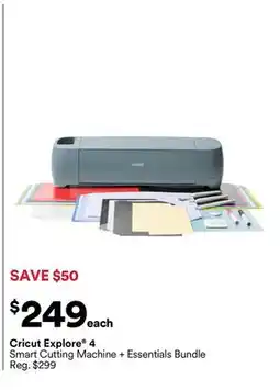 Michaels Cricut Explore 4 Smart Cutting Machine + Essentials Bundle offer