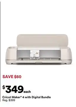Michaels Cricut Maker 4 with Digital Bundle offer