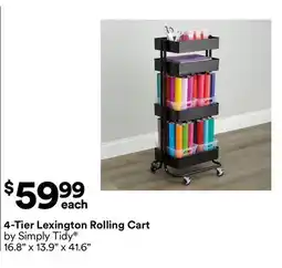 Michaels 4-Tier Lexington rolling Cart by Simply Tidy offer