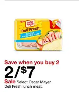 Target Select Oscar Mayer Deli Fresh lunch meat offer