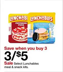 Target Select Lunchables meal & snack kits offer