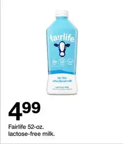 Target Fairlife 52-oz. lactose-free milk offer