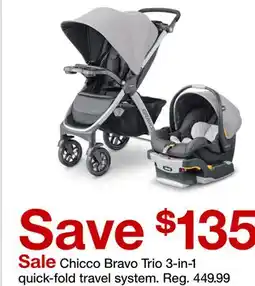 Target Chicco Bravo Trio 3-in-1 quick-fold travel system offer