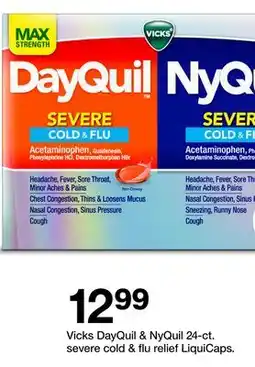 Target Vicks DayQuil & NyQuil 24 ct. severe cold & flu relief LiquiCaps offer