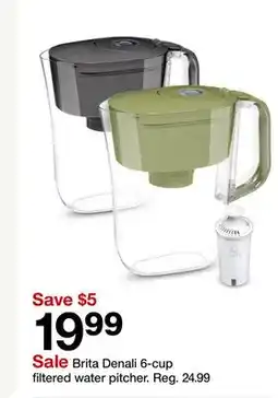 Target Brita Denali 6-cup filtered water pitcher offer
