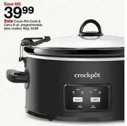 Target Crock-Pot Cook & Carry 6 - qt. programmable slow cooker offer