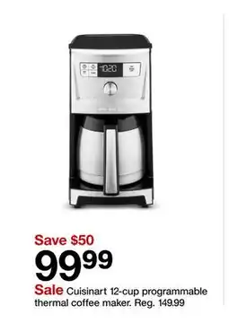 Target Cuisinart 12-cup programmable thermal coffee maker offer