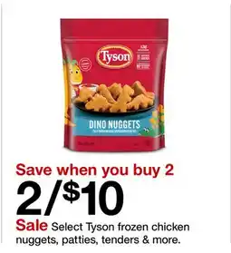 Target Select Tyson frozen chicken nuggets, patties, tenders & more offer