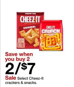 Target Select Cheez-It crackers & snacks offer