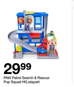 Target PAW Patrol Search & Rescue Pup Squad HQ playset offer