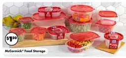 Dollar Tree McCormick Food Storage offer