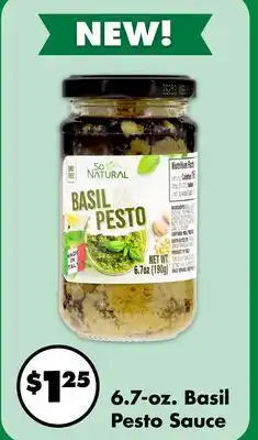 Dollar Tree 6.7-oz. Basil Pesto Sauce offer