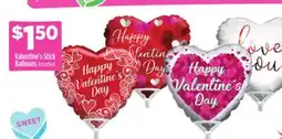 Dollar General Valentine's Stick Balloons offer