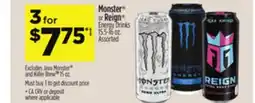 Dollar General Monster or Reign Energy Drinks offer