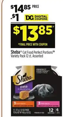 Dollar General Sheba Cat Food Perfect Portions Variety Pack offer
