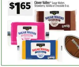 Dollar General Clover Valley Sugar Wafers Vanilla Strawberry, or Chocolate offer