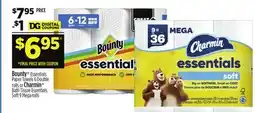 Dollar General Bounty Essentials Paper Towels or Charmin Bath Tissue Essentials Soft offer