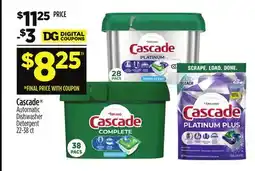 Dollar General Cascade Automatic Dishwasher Detergent offer