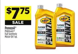 Dollar General Pennzoil Platinum Full Synthetic Motor Oil offer